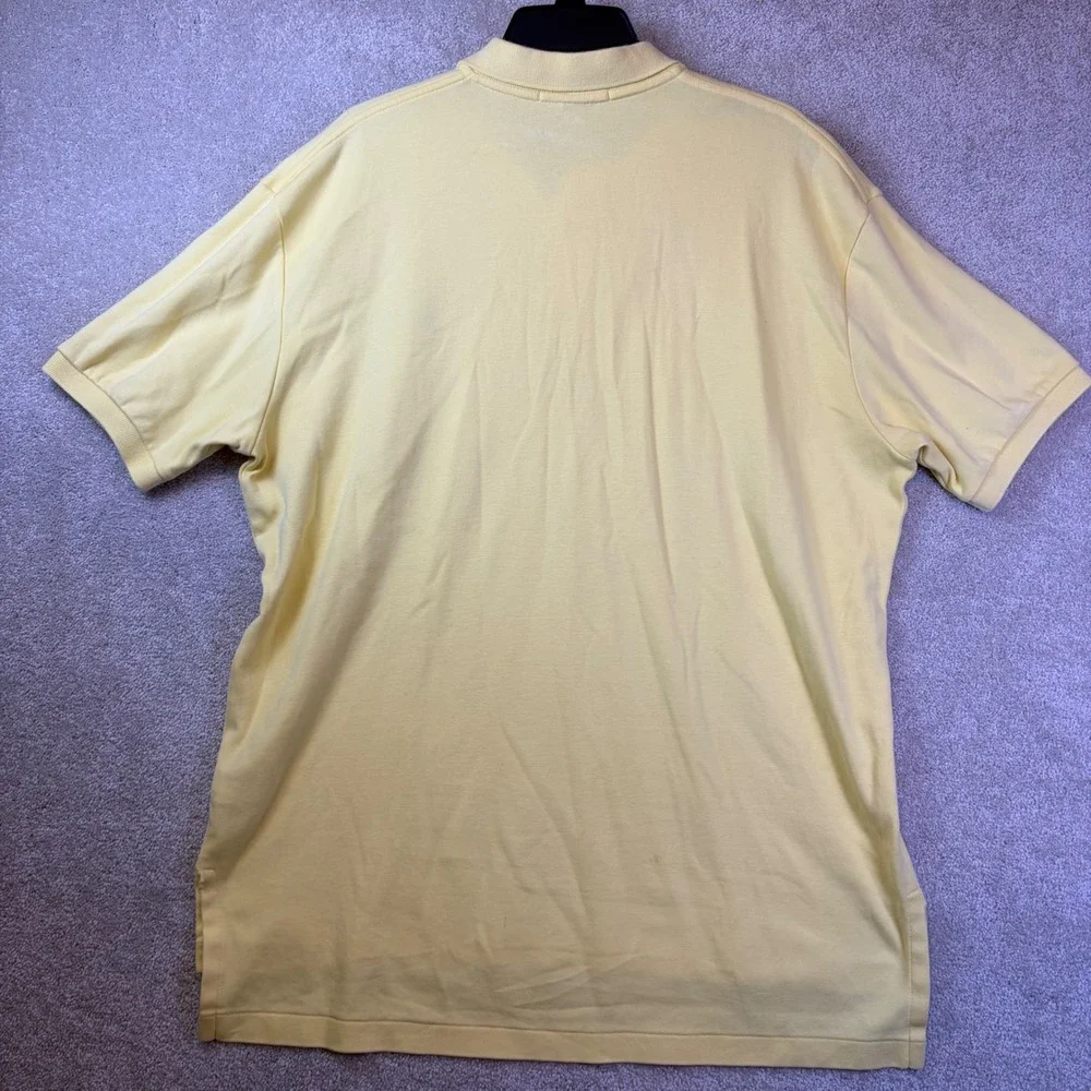 Polo Ralph Lauren Polo Shirt Mens Large Yellow Short Sleeve Pony Logo READ